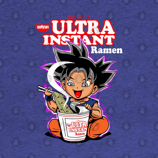 Anime Manga Superhero Warrior Eating Ramen Cartoon by BoggsNicolas